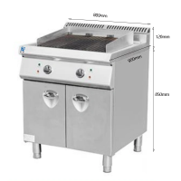 明档ED900系列电热火山石烧烤炉连柜座800*900*850+120mm/24KW/380V