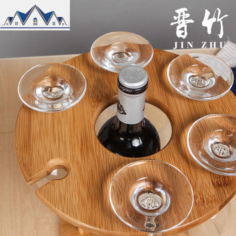 实木欧式创意倒挂红酒杯架子摆件家用高脚水杯架葡萄酒悬挂酒瓶架 三维工匠收纳层架高清大图