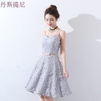 2018新款伴娘服夏季宴会晚礼服女生日派对小礼服裙带连衣裙短款