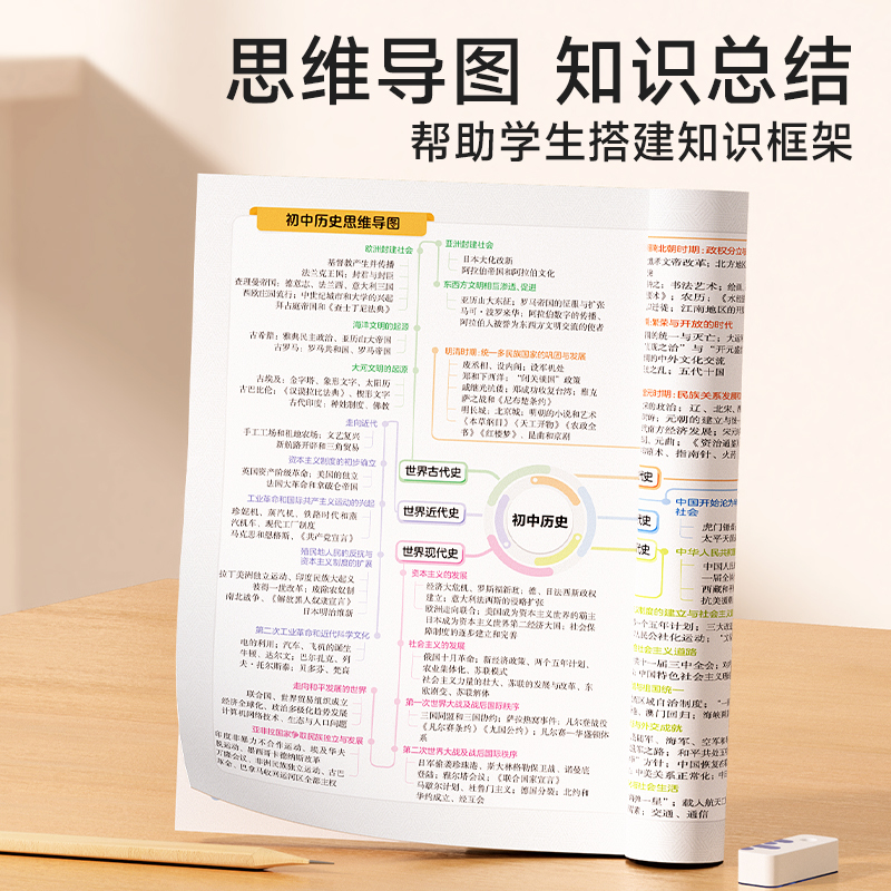 [全四册]基础知识大通关/含知识速查手册 初中通用 [正版]基础知识大通关初中生物地理历史道德与法治中考会考小四门知识点