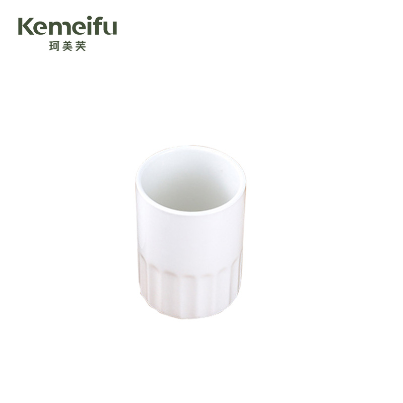 珂美芙 纯白陶瓷小茶杯餐杯半纹杯 120ml 个高清大图