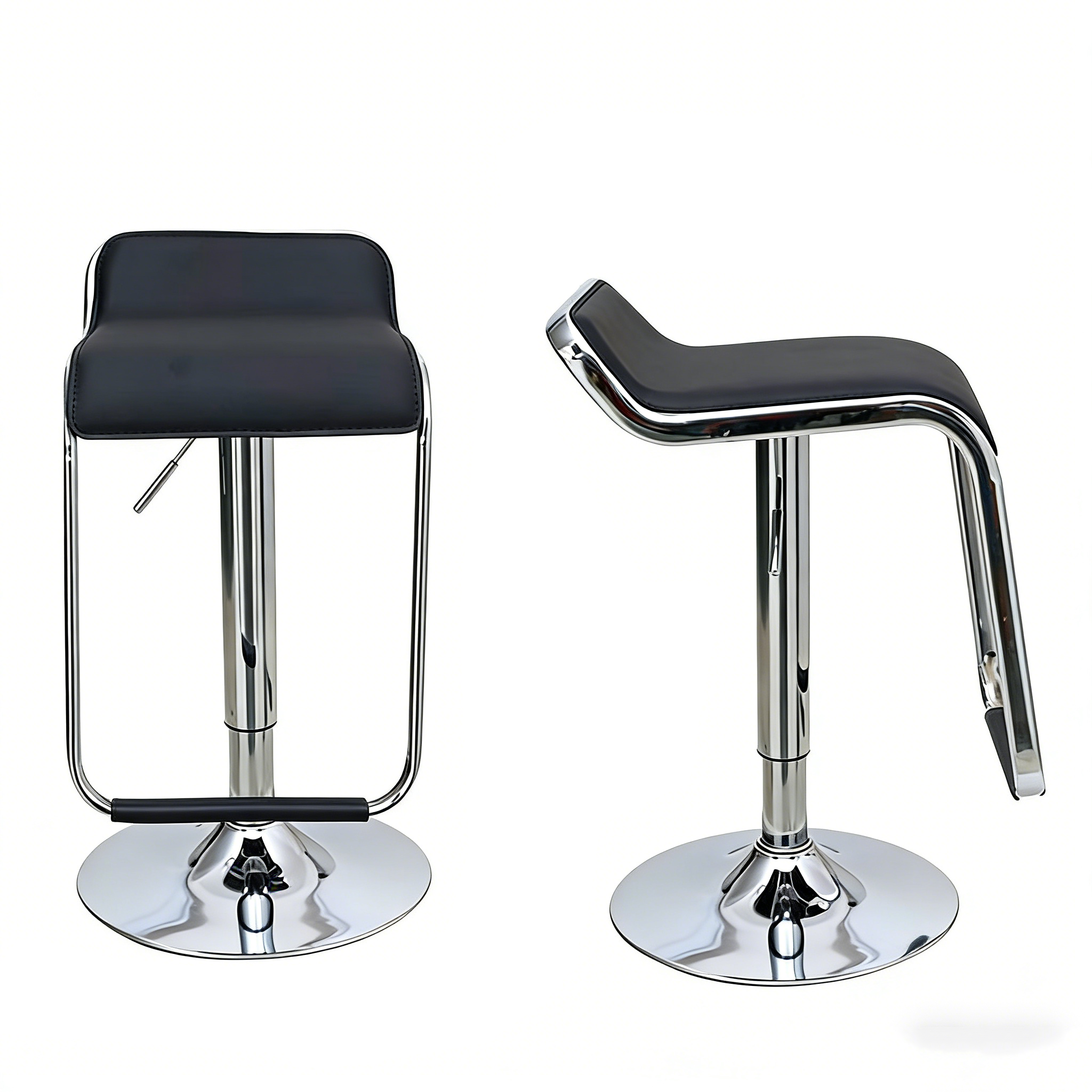 鑫金虎 简约吧台椅高脚凳 钢架椅385*385*810mm高清大图