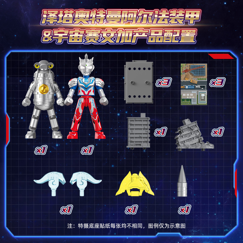 布鲁可奥特曼积木人盲盒拼装玩具儿童布鲁克群星版第九弹人偶男孩 经典版-泽塔阿尔法装甲高清大图