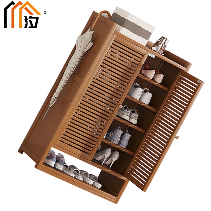 汐木质鞋柜两门个高清大图