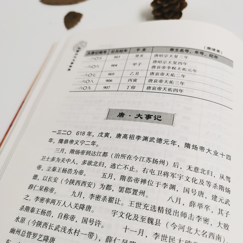 [正版]商务印书馆中国历代大事年表 全新修订 一本书了解中国历史大事件 纵观五千年历史年表 知朝代之兴替细览近万件历代高清大图