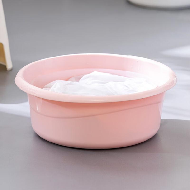 茶花(CHAHUA) 浴盆洗脚盆 33CM时尚通用盆粉色03371K尺寸:Ø33*12.4高清大图