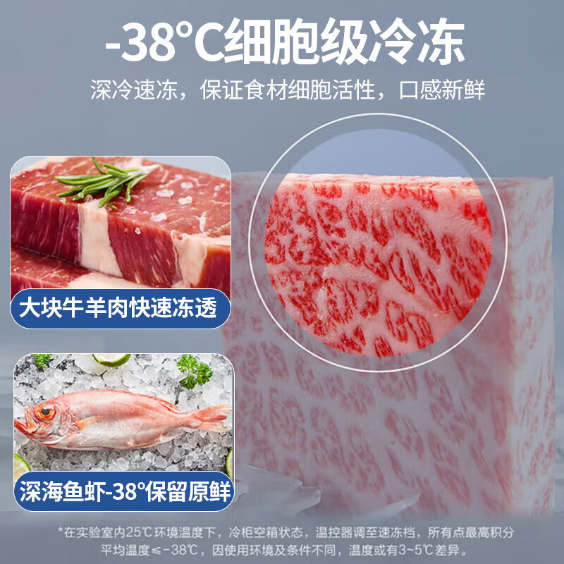 冰柜719升冷柜商用家用大容量冰箱冷藏冷冻转换全冷冻超低温海鲜深冷速冻卧式柜五面制高清大图