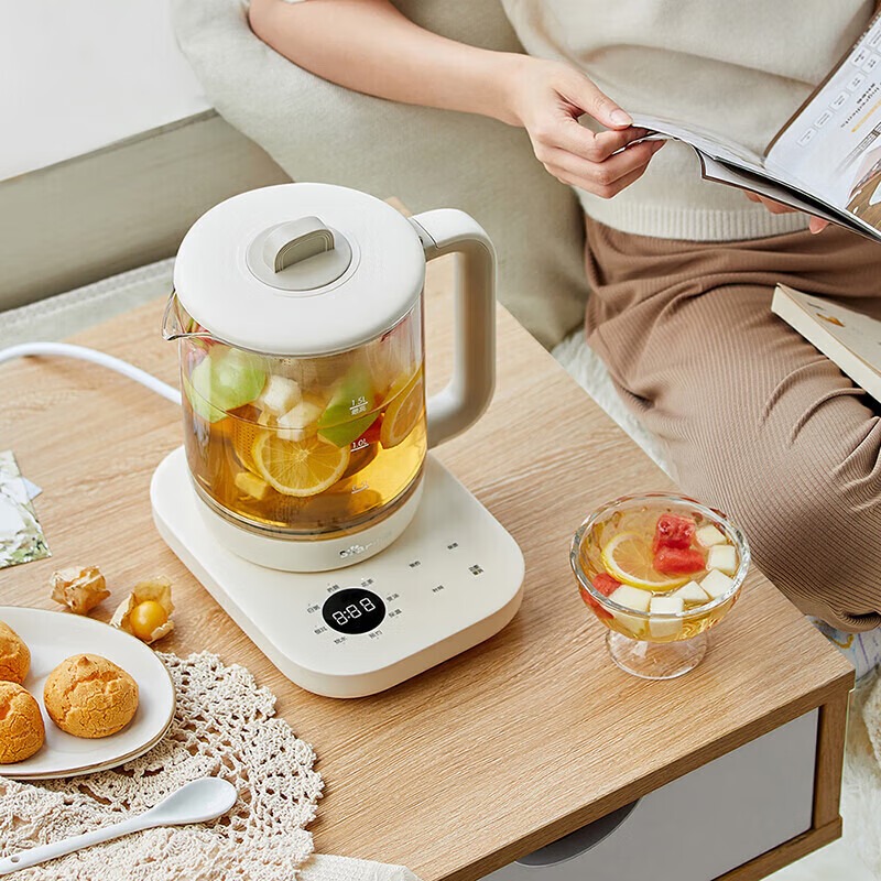 小熊Bear养生壶1.5L玻璃恒温烧水壶1000W底盘加热全自动保温一体设计高清大图