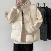 YUANSU坎肩无袖棉衣马夹男冬季外套韩版潮流帅气保暖羽绒棉服潮牌男背心棉衣