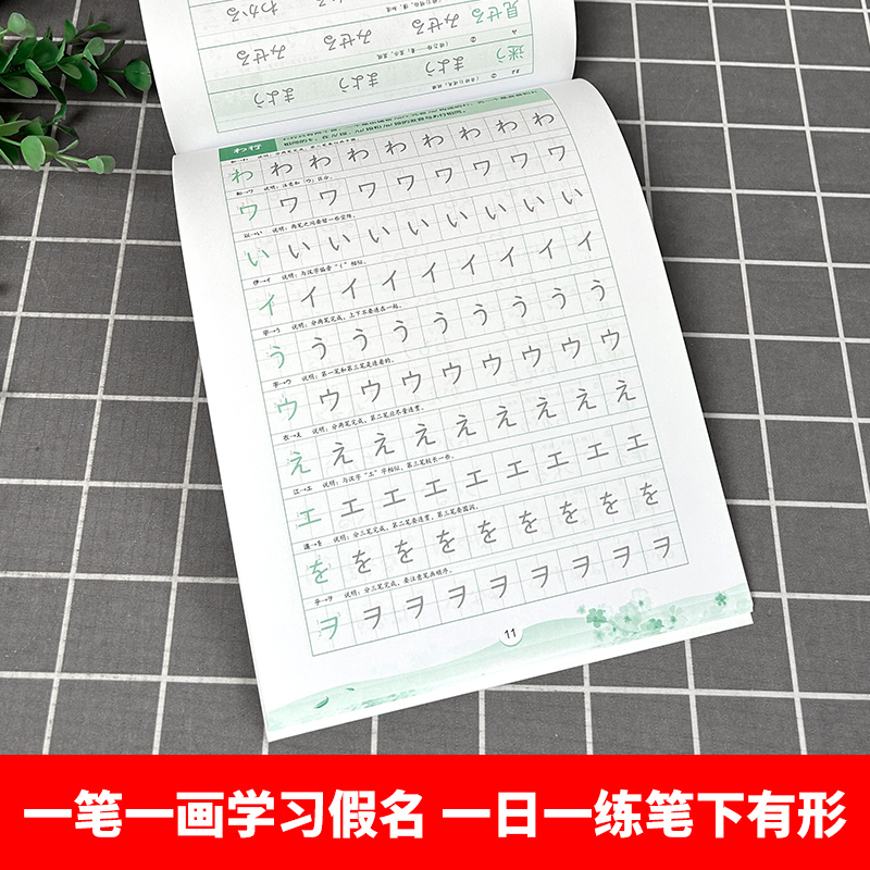 [全3册]基础通关册+乐学词汇册+连句成篇册 [正版]中公版 教你写一手标准日语 基础通关册 临摹字帖 日本公共日语字帖高清大图