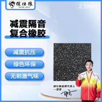 探仕狼 TSL-D5525-15健身房减震隔音高端复合橡胶地砖15%彩点 黑色