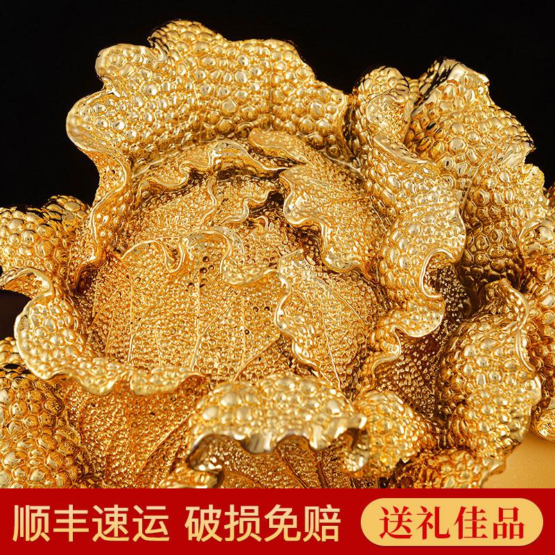 家柏饰(CORATED)百财如意白菜摆件客厅家居办公室装饰品公司店铺开业礼品高清大图
