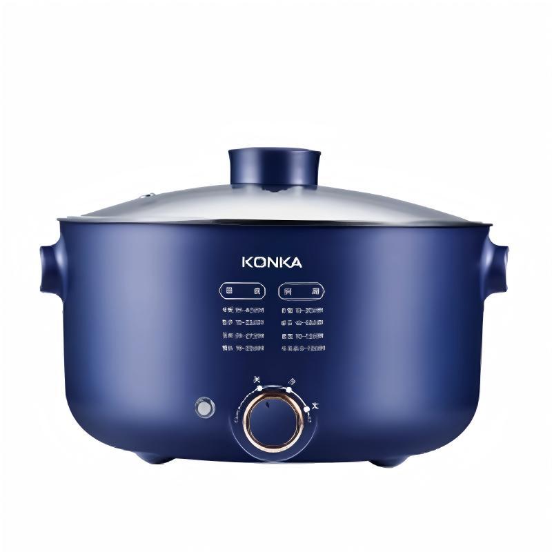 康佳(KONKA)大容量电火锅多功能5L电热锅蓝色KZG-HP502