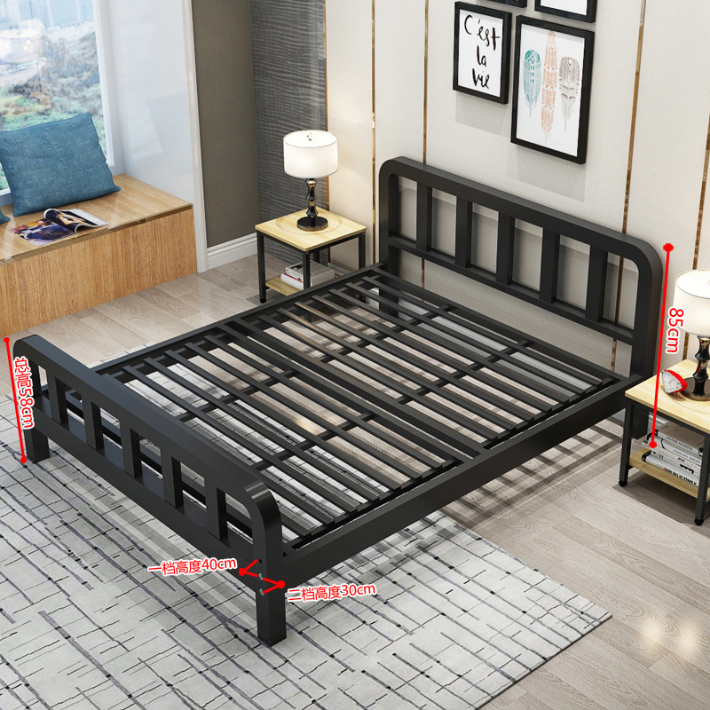 铁艺床简约现代单人铁床单人床12米15米铁架床双人床18米