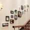楼梯相框简约欧式装饰创意客厅个性挂墙相片照片墙壁相框组合楼梯背景墙沙个性办公室