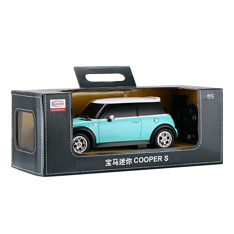 星辉(Rastar)宝马MINI电动遥控车儿童玩具1:14遥控汽车模型21800浅绿色 无线遥控 非充电