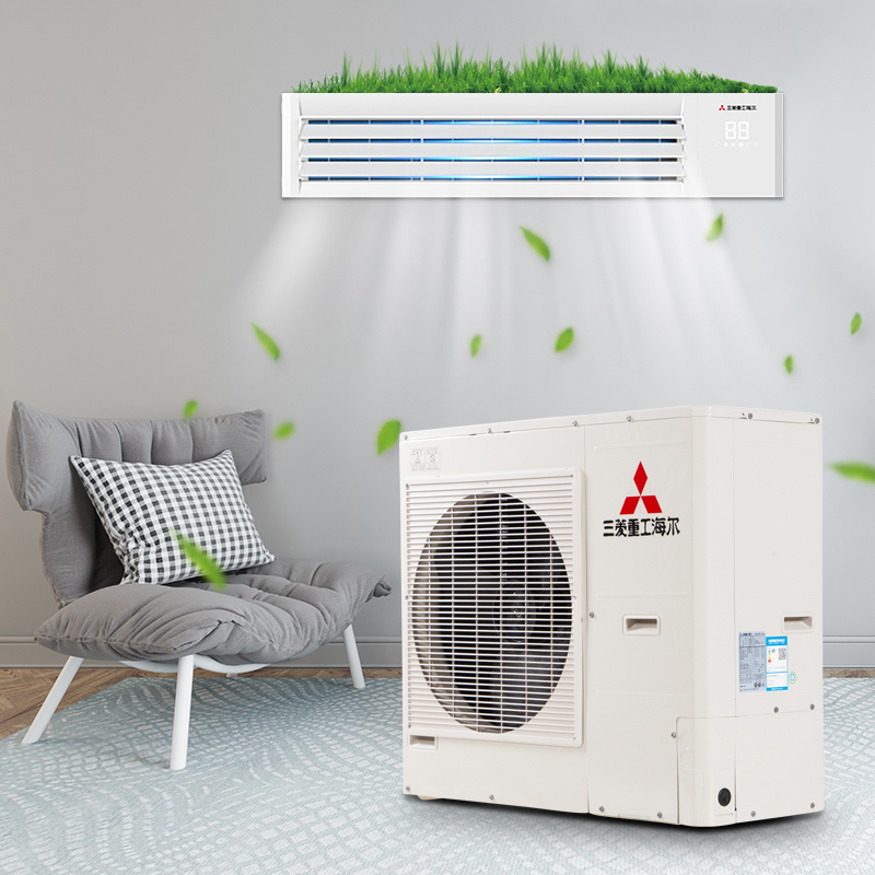 三菱重工海尔1匹一拖一冷暖智能变频 家用中央空调 RFUS25WDVA 风管机 节能健康超静音