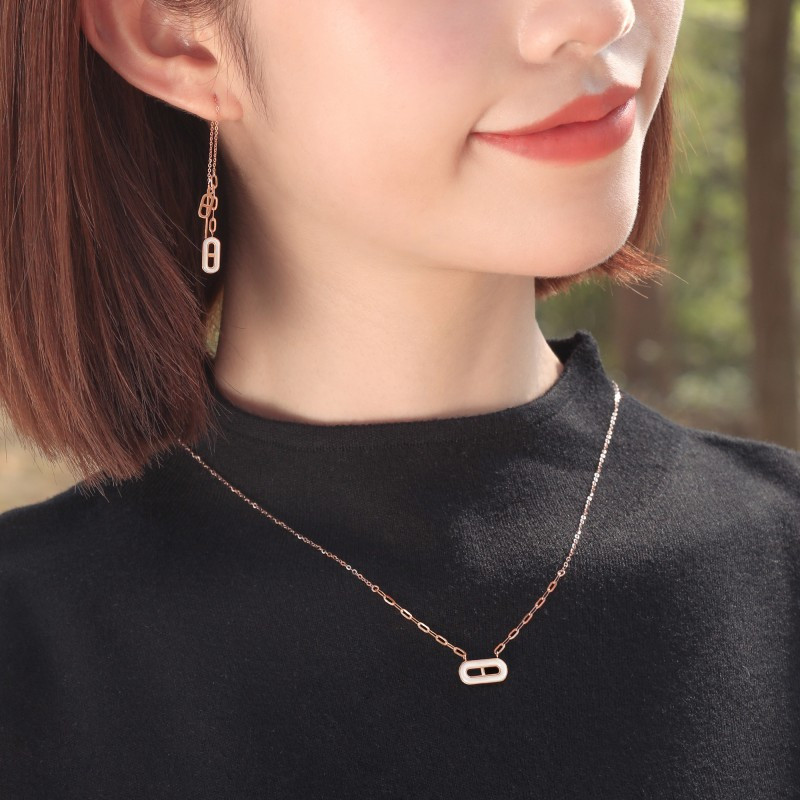 周生生(chow sang sang)18k红色黄金薄荷系列爱情胶囊贝母耳线单只