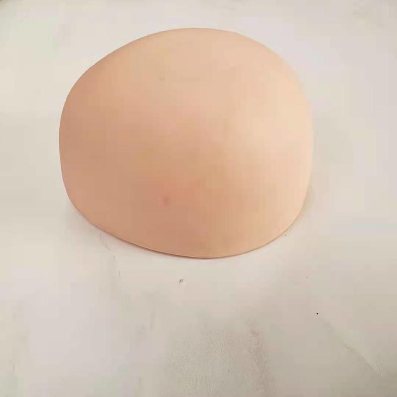 手勾假发的头模 手织 发块头模 手钩发块支架橡胶材质头模 红色单品头模