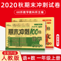 2020年秋期末冲刺100分一/1年级上册同步试卷全套2册语文数学人教部编版小学生1上期末冲刺100分测试卷