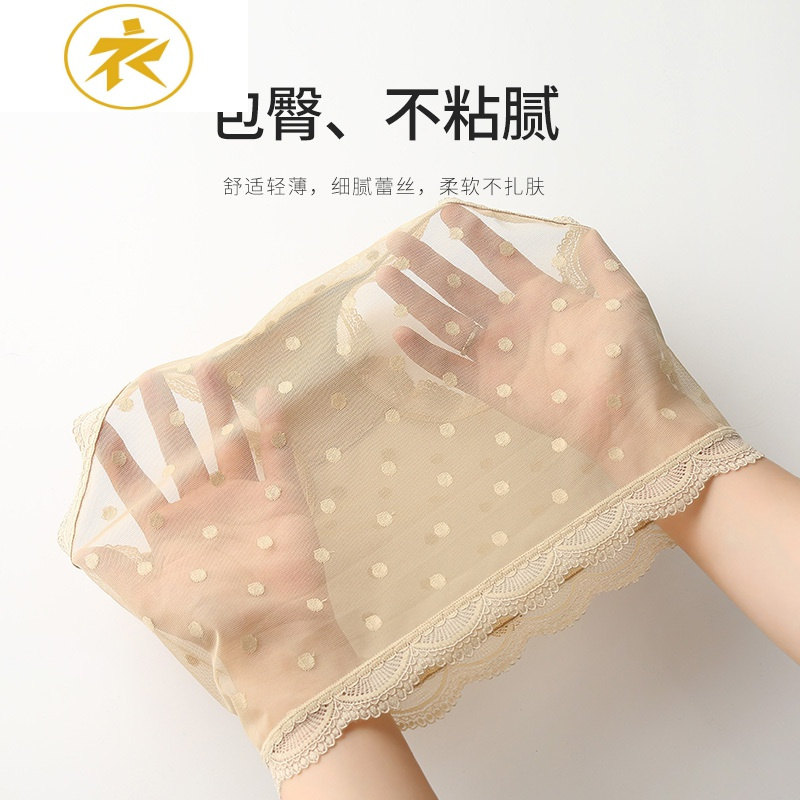 Ideamini内裤女中腰超薄蕾丝波点透明性感诱惑三角裤透气诱惑女生裤头内裤