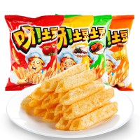 好丽友呀土豆薯条40g*10包薯片好友趣休闲零食小吃膨化食品大礼包 里脊牛排味40g*5包