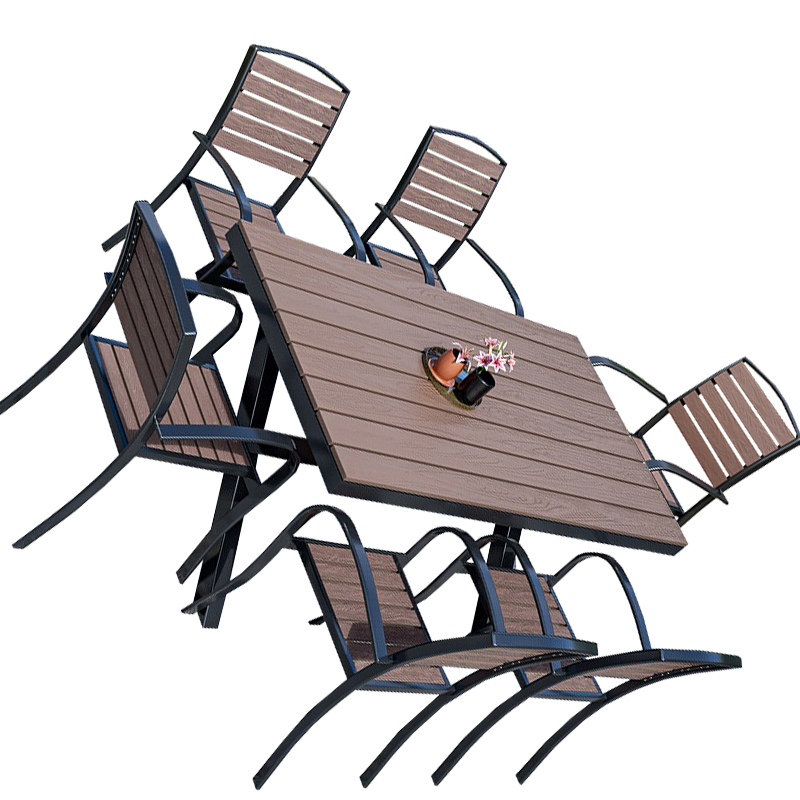 汐户外桌一桌六椅套高清大图