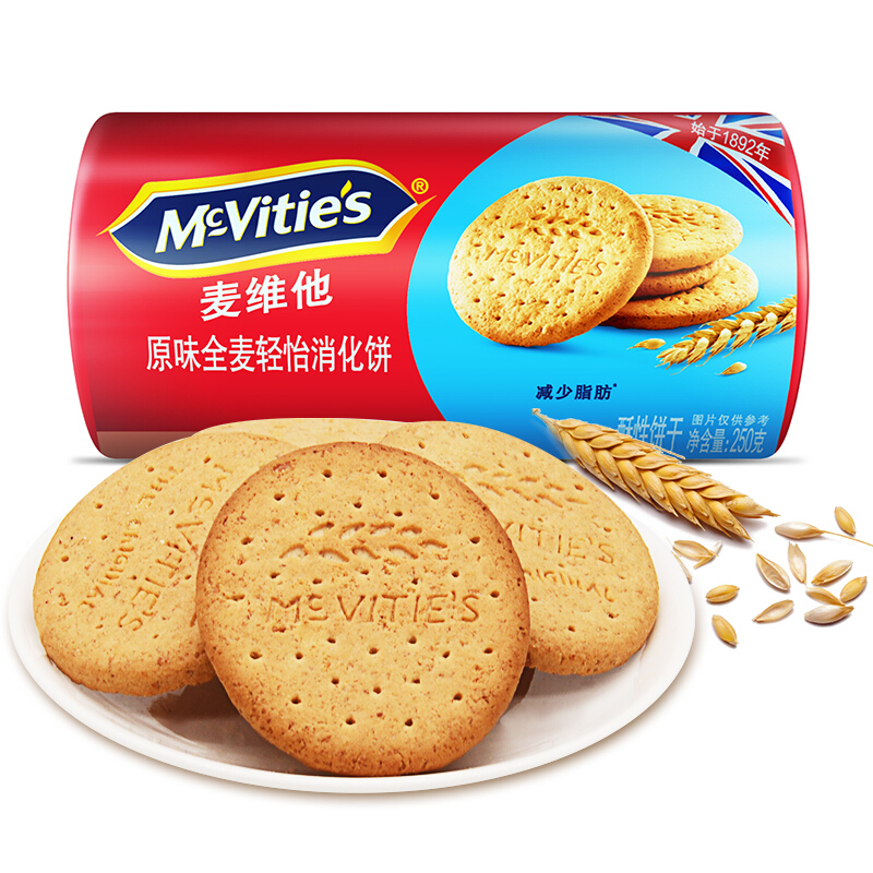 中粮定制麦维他原味全麦消化饼400g英国进口袋参数