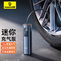 倍思(BASEUS) 超迷你充气泵 黑色 （含：气管*1+气嘴*3+12V点烟器电源线 3M*1）