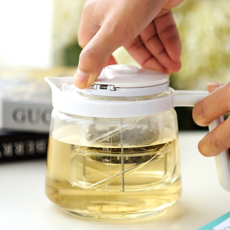 恒福 TEA MiLL 得意壶 飘逸杯飘逸壶玻璃壶茶壶茶具 花茶壶旋转式过滤茶渣 (单壶不包括杯子)高清大图