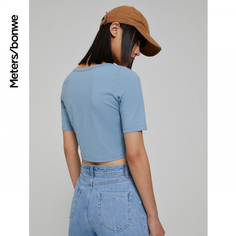 [1件5折价:29.5]美特斯邦威女基本百搭大U领图片