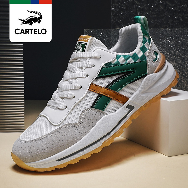 卡帝乐鳄鱼cartelo新款男鞋透气旅游鞋韩版阿甘鞋潮流鞋子休闲运动鞋
