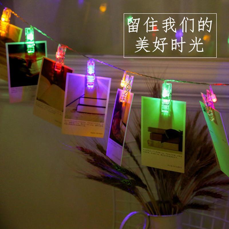 led星星灯彩灯发光夹子灯串ins少女心房间装饰品浪漫生日惊喜布置 彩色光 电池款送电池挂钩胶带[推荐] 2.5米 10