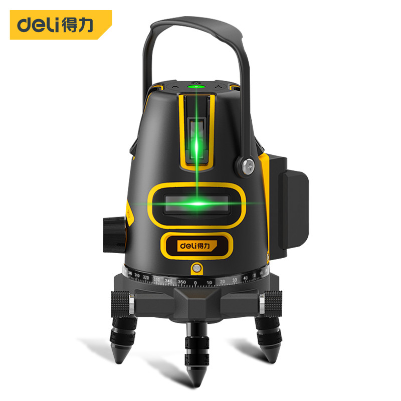 得力(deli) 激光水平仪 投线打线仪室内外测量工具 LD绿光5线 DL332305