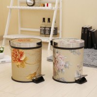 创意欧式家用垃圾桶脚踏式客厅卧室厨房卫生间垃圾筒带盖简约生活日用清洁用品清洁工具