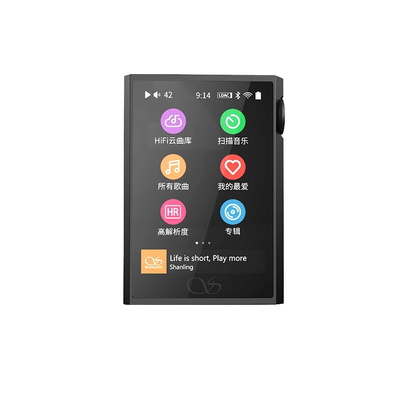 山灵M1 PLUS 无损音乐mp3播放器 M1P发烧hifi学生蓝牙运动便携黑色高清大图