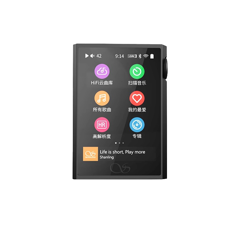 山灵M1 PLUS 无损音乐mp3播放器 M1P发烧hifi学生蓝牙运动便携黑色