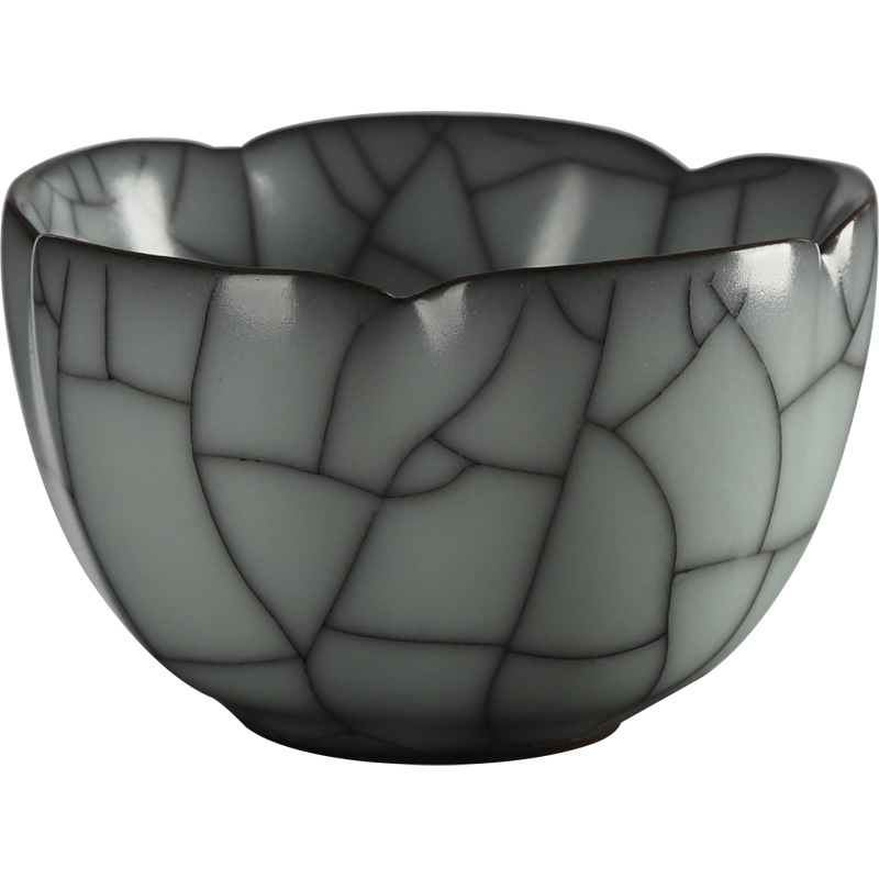 凯斯唯嘉 龙泉市青瓷王文乌金白玉品茗杯单杯陶瓷功夫茶杯茶具茶碗茶