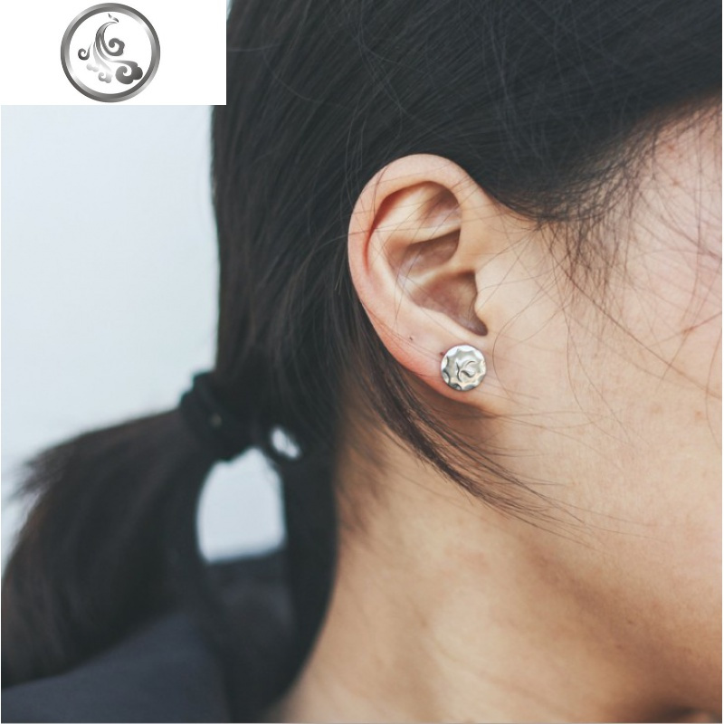 复古耳钉男潮牌单只高桥吾郎个性特色手工质朴飞鸟印台情侣款耳饰jimi