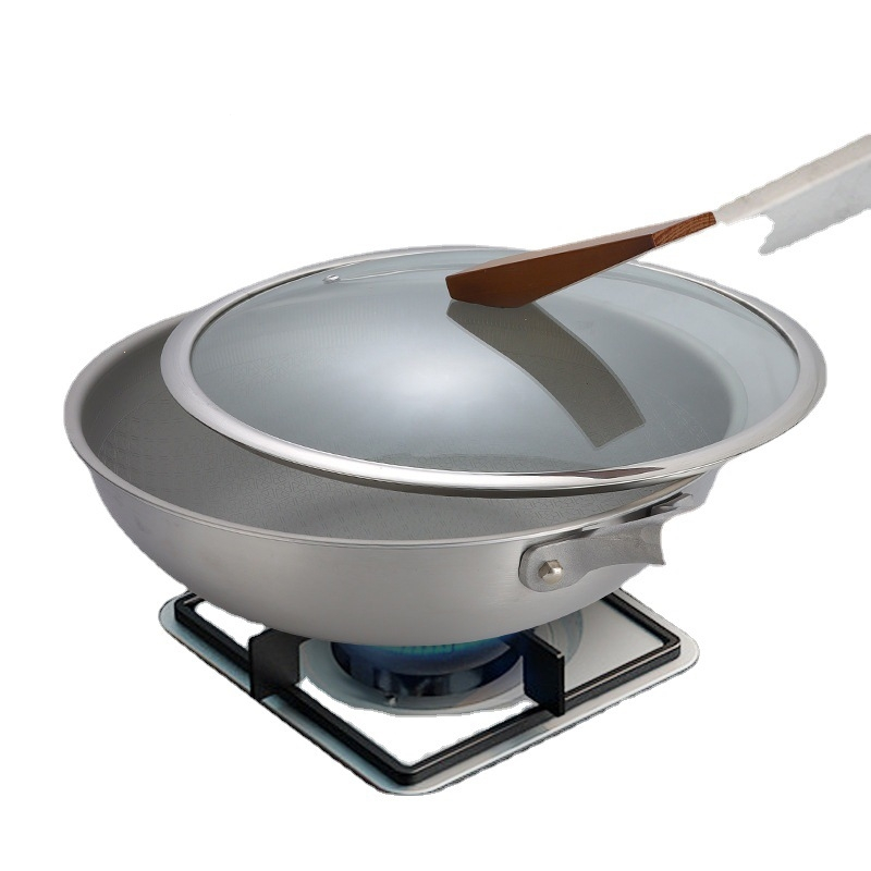 康尼菲钛锅炒锅无涂层炒菜平底锅家用燃气煤气灶适用礼品锅有盖钢铲