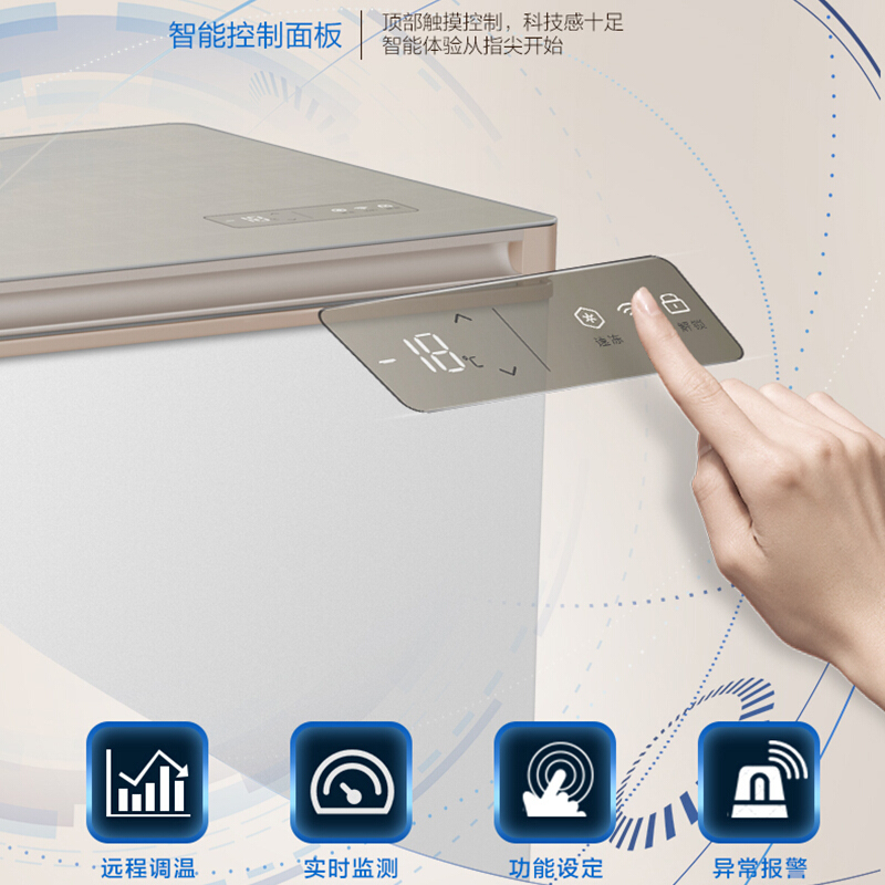 (Haier)海尔冷柜家用冰柜 风冷无霜冷柜 冷藏冷冻 超低温营养保鲜冰柜商用大容量智能除菌200升