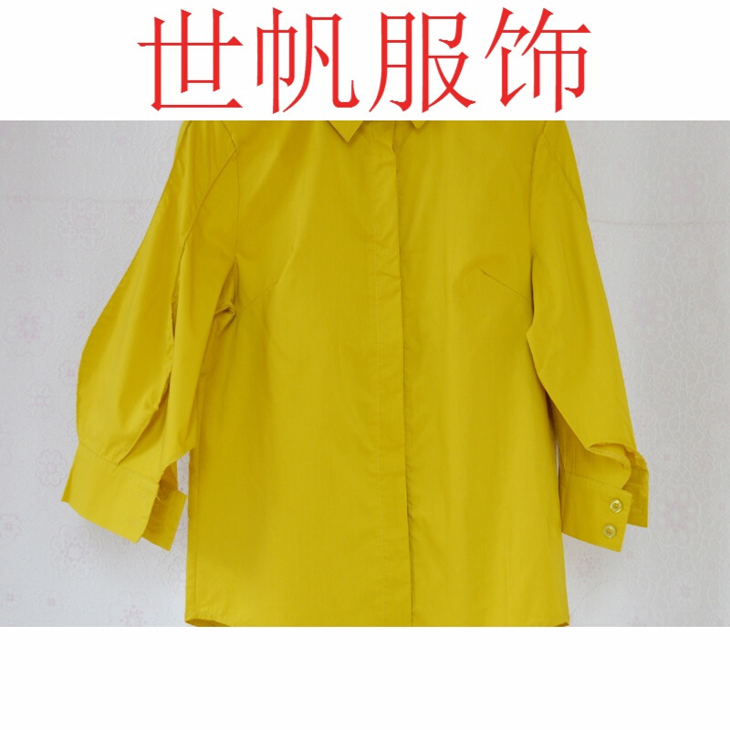 泡泡袖灯笼袖衬衫宽松上衣2018季款韩版时尚白衬衣潮