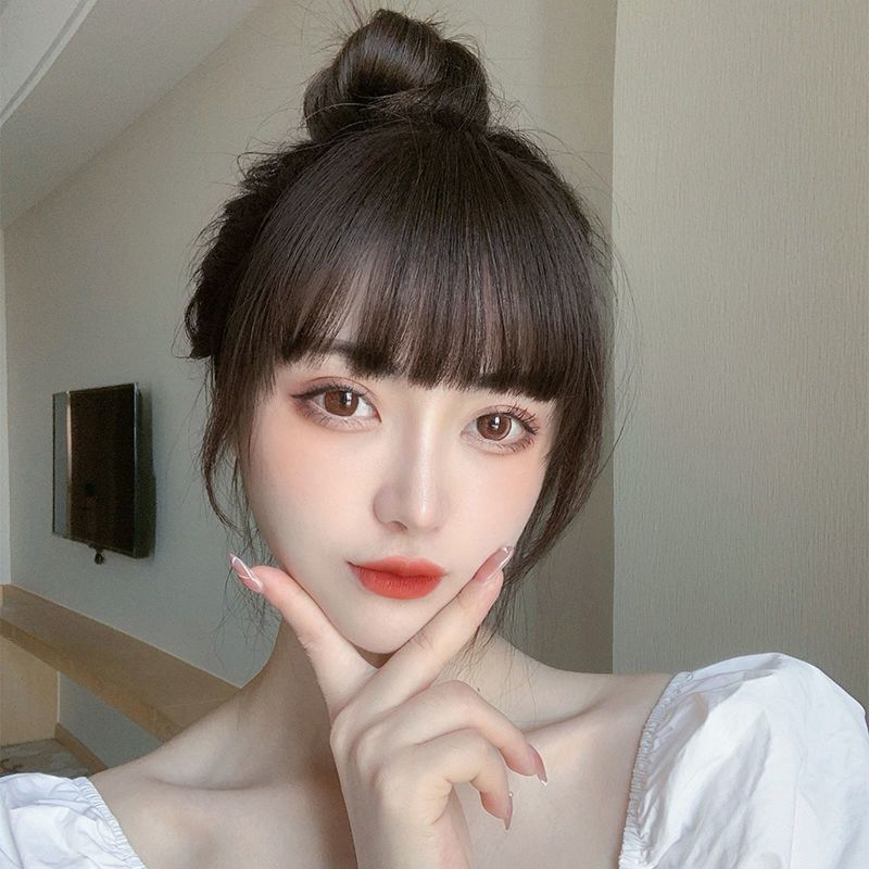 空气刘海假发女真发漫画假刘海自然无痕隐形前额齐刘海头帘假发片