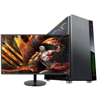 世纪之星 酷睿i7四核/AMD Radein 游戏独显/8G内存/256GB固态 家用办公商用娱乐游戏电脑 台式机 台式电脑 DIY组装机 组装电脑 电脑主机+19英寸平面显示器