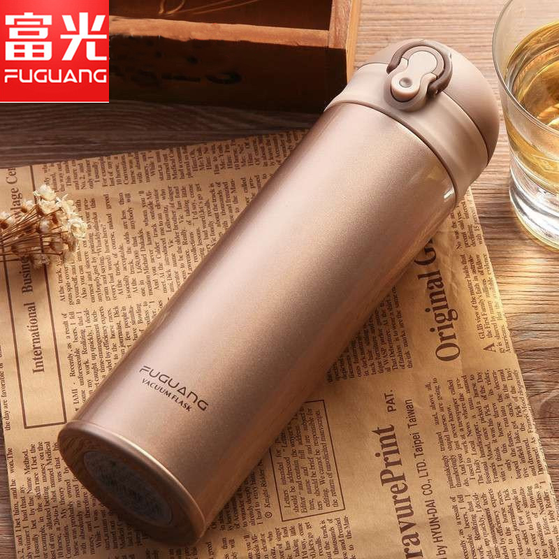 富光（FUGUANG）保温杯WFZ1011-480 480ml不锈钢保温杯 男士便携情侣真空杯 女士杯子水杯