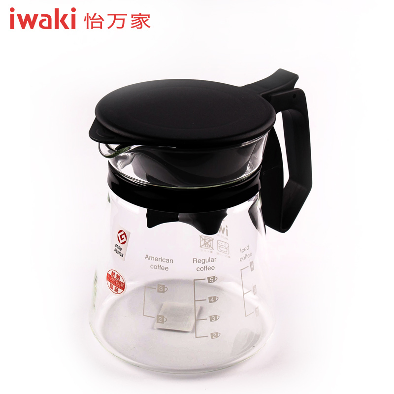 【怡万家旗舰店】KT8685-BK怡万家现代简约滴漏式咖啡壶素黑YWJ-K-0004