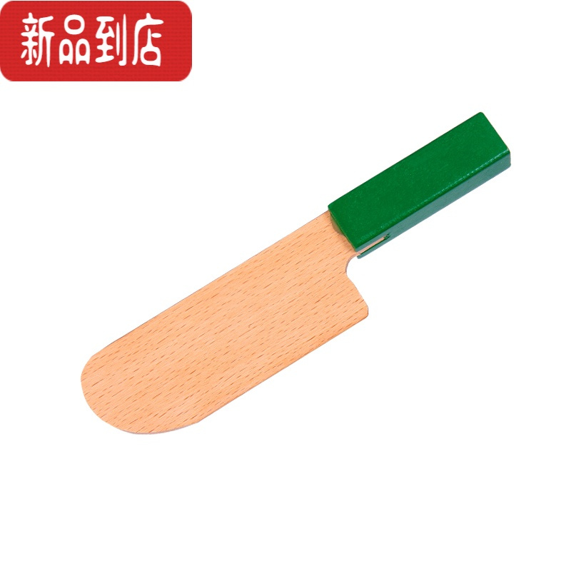 真智力木制仿真儿童玩具刀切切乐切水果玩具蔬菜切菜板小刀过家家切切看 白色 绿色刀仿真食物