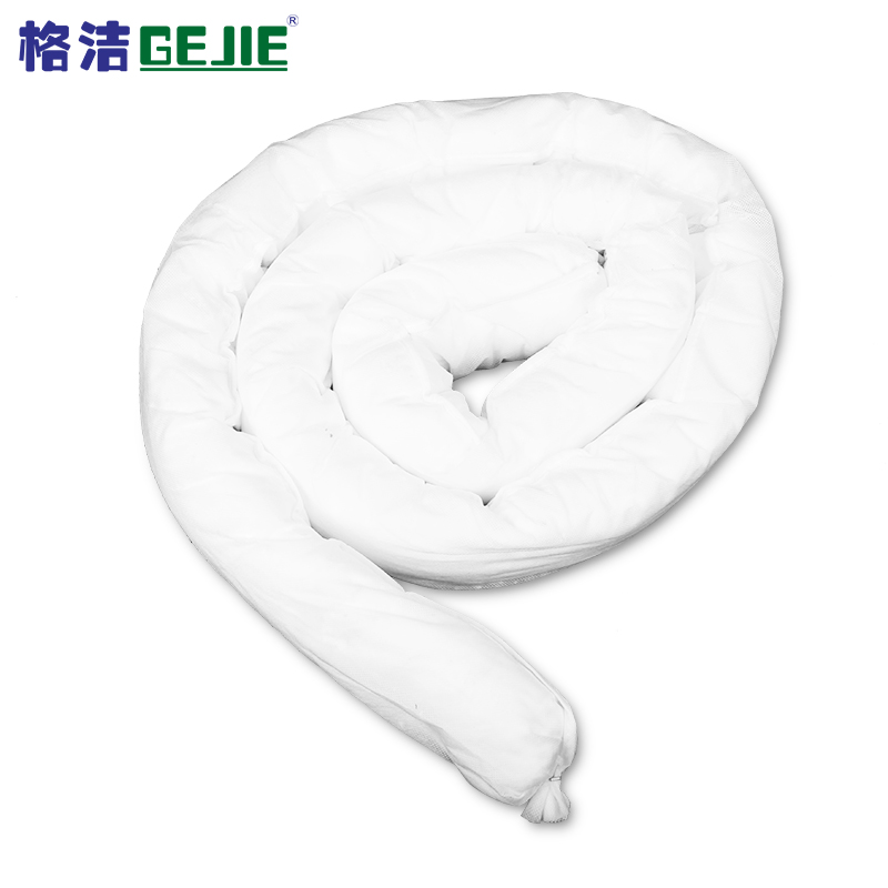格洁 914300 油类条形吸液棉 直径12.7×300cm×3条/箱 白色带挂钩吸油条吸油索 只吸油不吸水可漂浮于水面