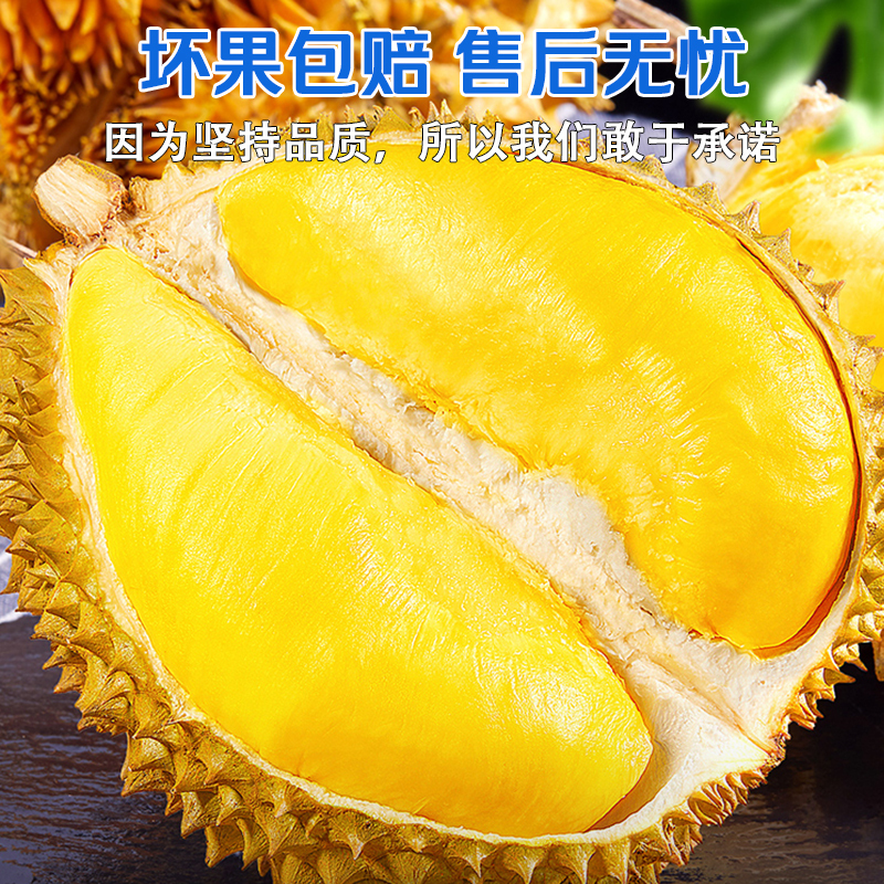 冠町 泰国托曼尼榴莲 巴掌榴莲5-6斤(1-2个) 新鲜进口水果生鲜