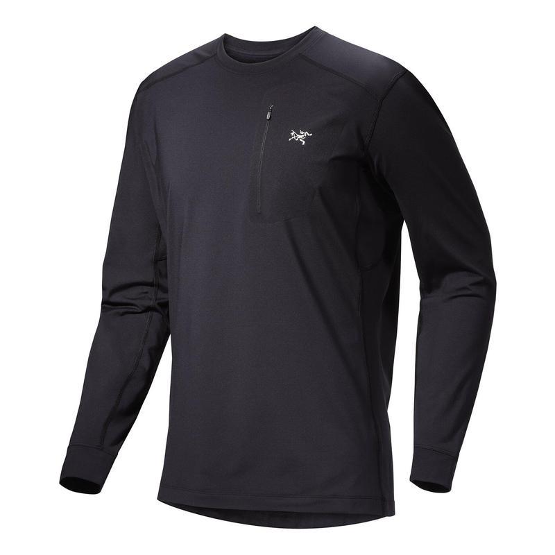 arcteryx始祖鸟rho lt crew neck m男款春秋季纯色速干圆领长袖t